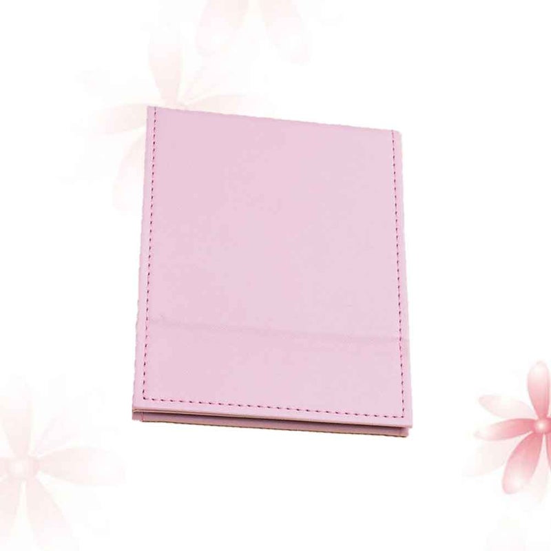 Foldable Makeup Mirror PU Desktop Mirror Portable Cosmetic Mirror Fashion Size - Image 3