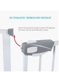 SKY-TOUCH Auto-Close Safety Baby Gate, Extra Wide Child Gate with 10 cm Extension Kit, Maximum Suitable for 94 cm, Baby Gates for Stairs and Doorways, Easy Install  - Image 4