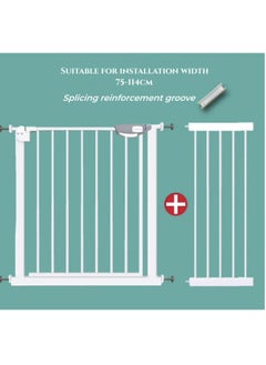 SKY-TOUCH Auto-Close Safety Baby Gate, Extra Wide Child Gate with 10 cm Extension Kit, Maximum Suitable for 94 cm, Baby Gates for Stairs and Doorways, Easy Install  - Image 2
