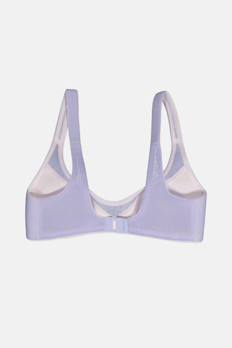 sloggi Women Textured Lightly Padded Soft Bra, Light Blue - Image 2