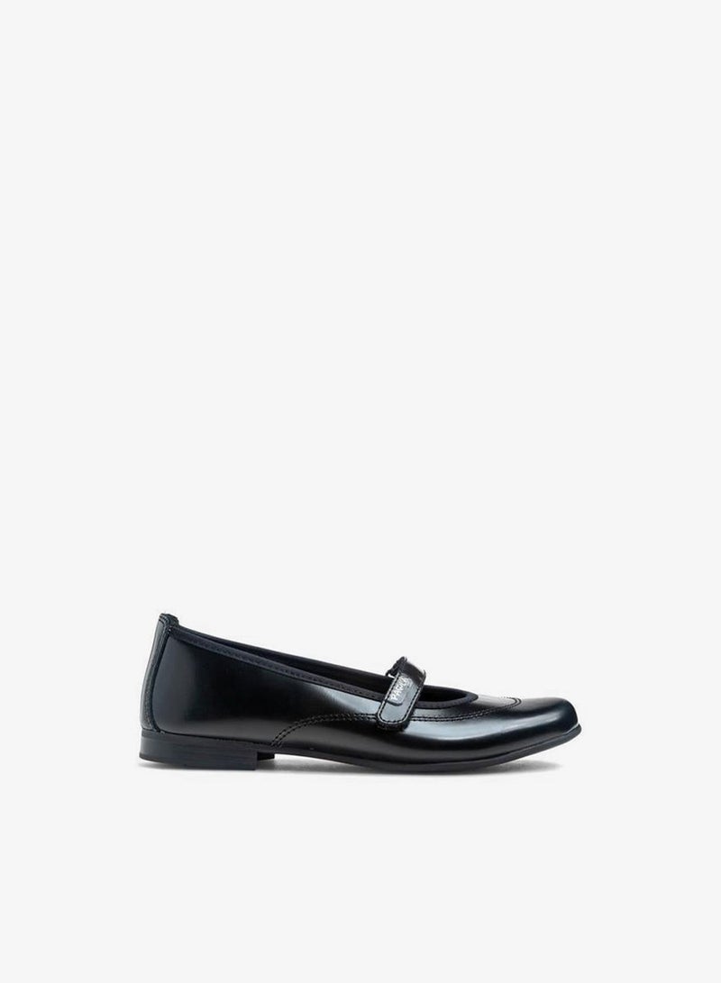 Pablosky Girls Hook & Loop Leather School Shoes - Image 1