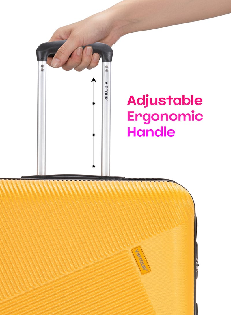 VIPTOUR 4-Piece Hardside Spinner With Number Lock Luggage Trolley Set 20,24,28,32 Inches - Image 4