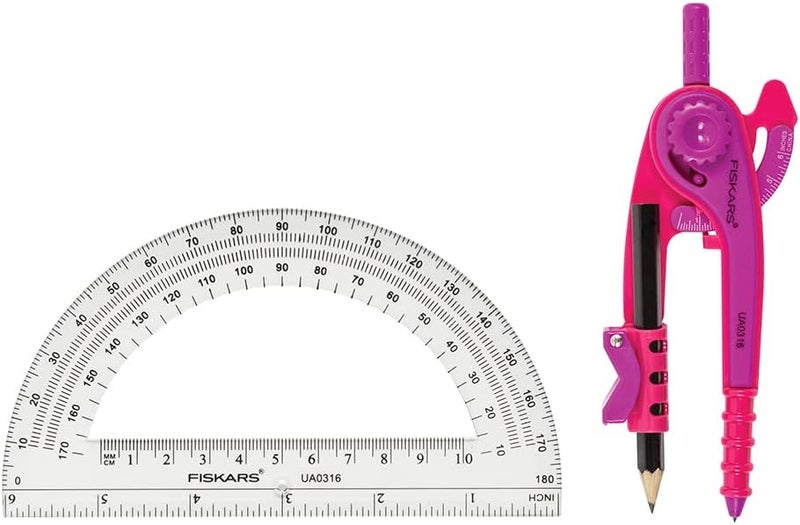 Fiskars Compass and Protractor Set for Ages 8+, 12 in. Compass - Image 2