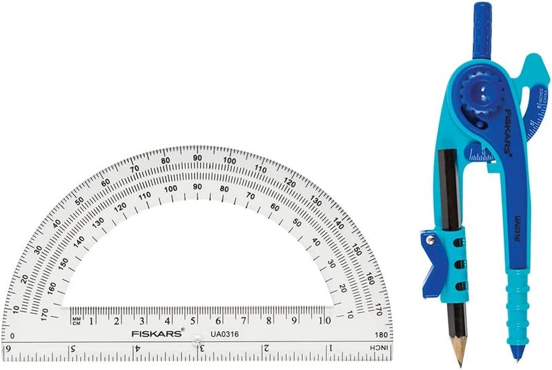 Fiskars Compass and Protractor Set for Ages 8+, 12 in. Compass - Image 3