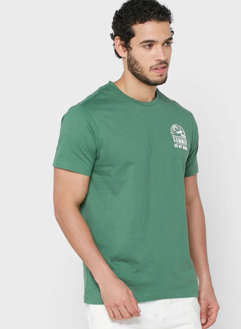 Aeropostale Slogan Crew Neck T-Shirt