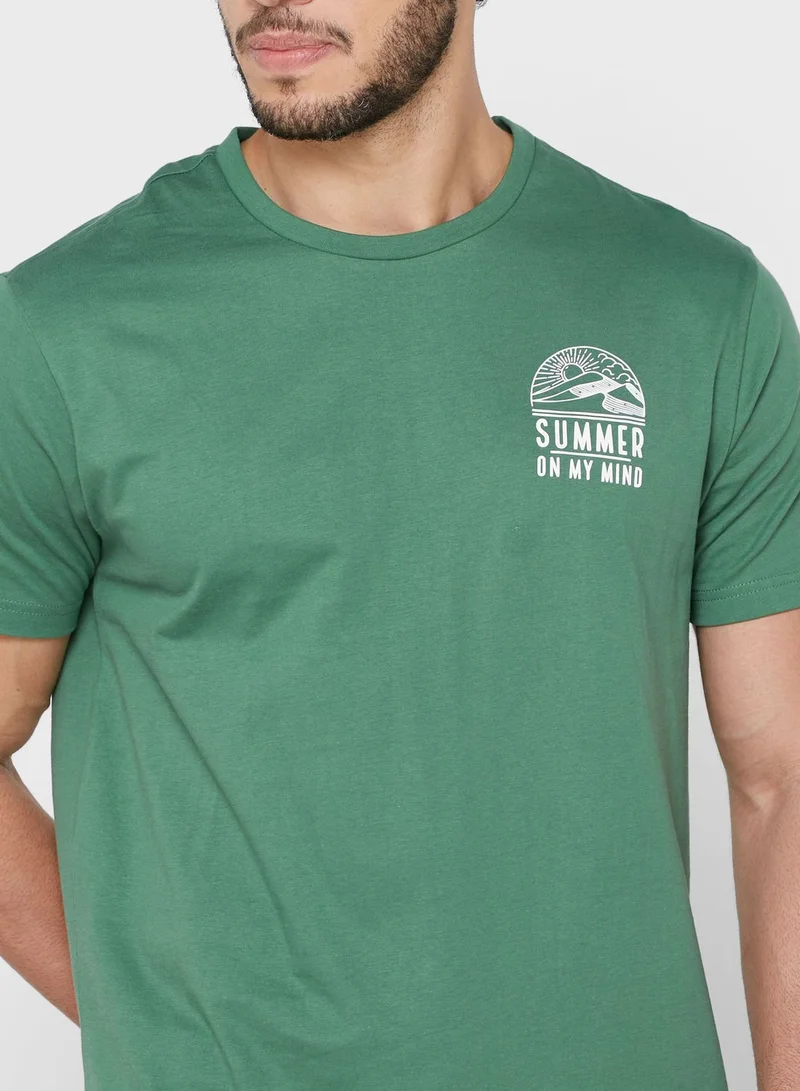 Aeropostale Slogan Crew Neck T-Shirt