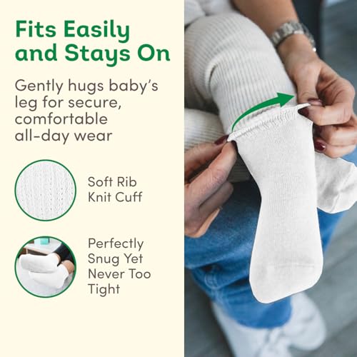 Fruit of the Loom Baby 14-Pack Grow & Fit Flex Zones Cotton Stretch Socks - Unisex, Girls, Boys (0-6 Months, Grey) - Image 5