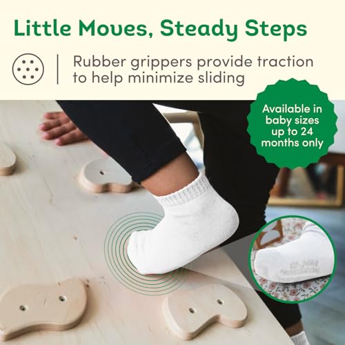 Fruit of the Loom Baby 14-Pack Grow & Fit Flex Zones Cotton Stretch Socks - Unisex, Girls, Boys (0-6 Months, Grey) - Image 4