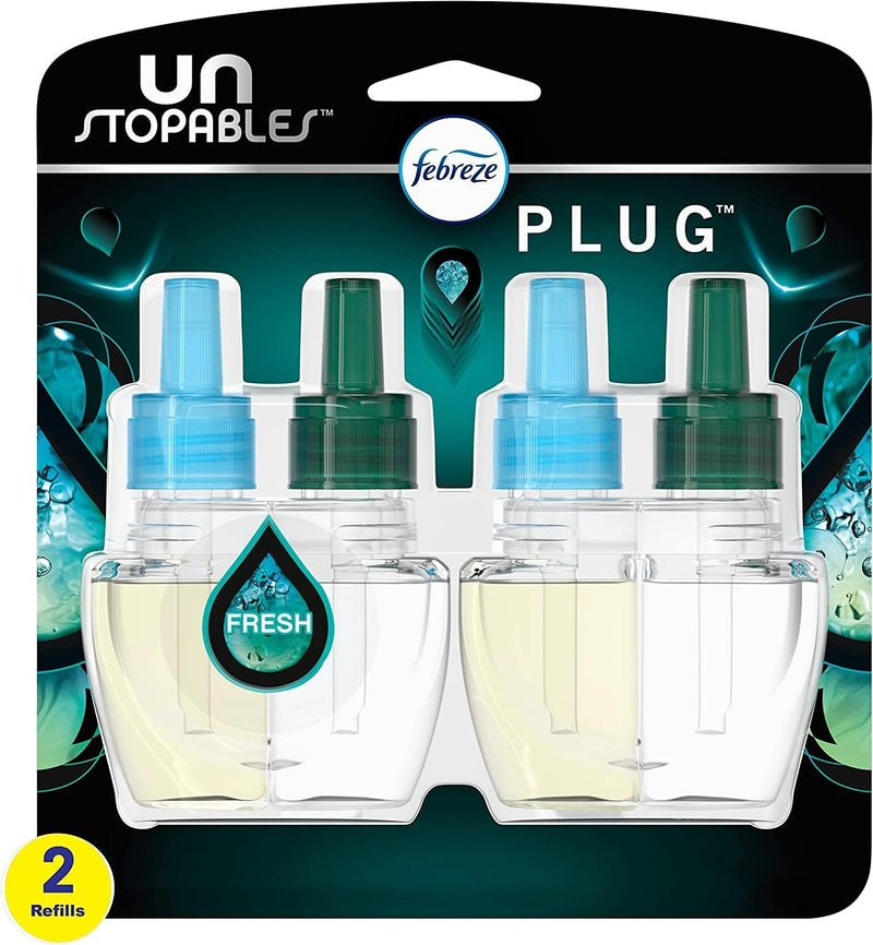 فبريز معطر جو فيبريز Unstopables المقاوم للروائح بلجين، طازج، (2) عبوة زيت معطر بحجم 0.87 أونصة سائلة - Image 1
