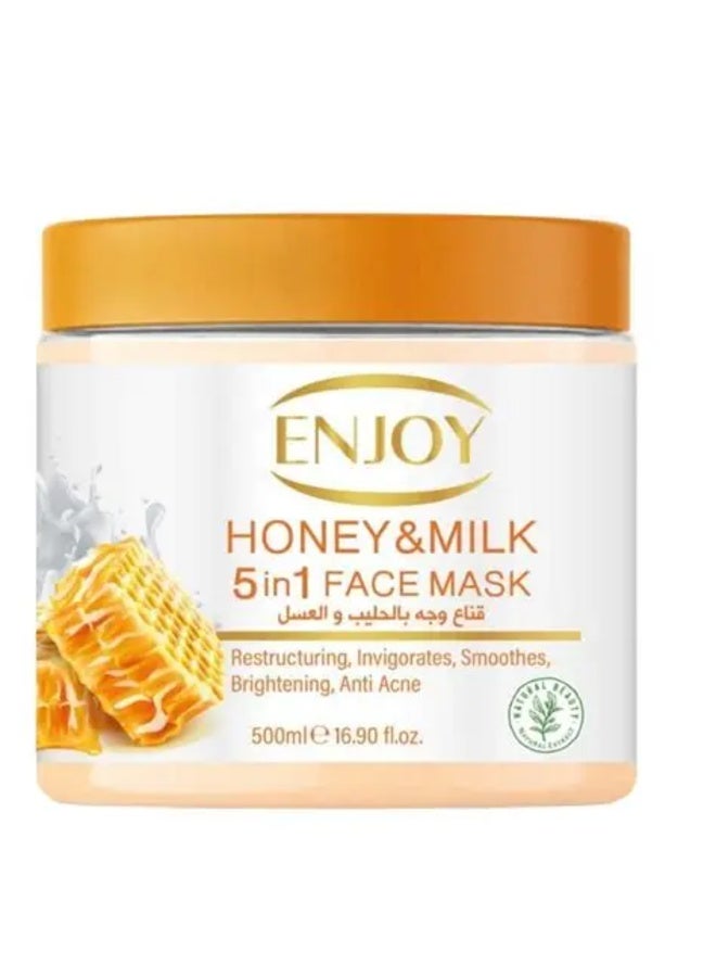 ENJOY Honey & Milk 5-in-1 Face Mask, 500ml