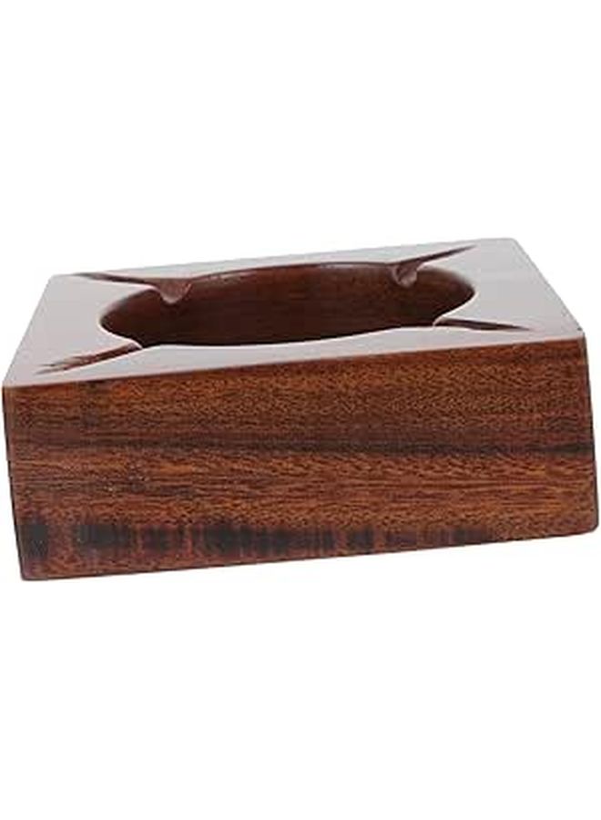 Wooden Lid Ashtray Smoking Ash Storage Holder Car Accessories - Image 1