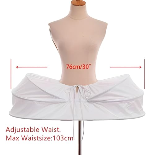 GRACEART Women's Victorian Bustle Hoop Skirt Crinoline Cage Pannier - Image 3