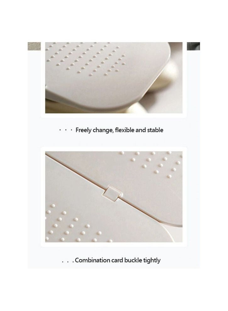 Multi Steps Adjustable Plastic Shoe Organizer Rack White - Image 5