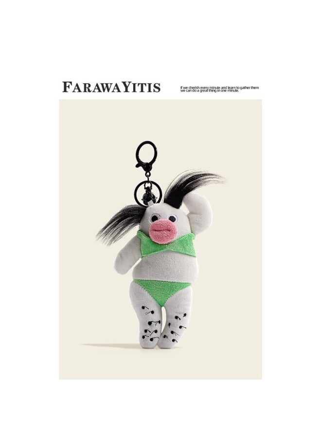 Escaping Mad Bag Hanging Ugly Cute Doll Backpack Keychain Bag Pendant Ugly Things Of The Year-Specifications:On The Escape-(brown)  - Image 4