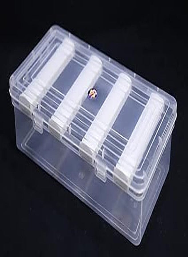 MFN 4 Rod Bangle Box Set - Transparent Plastic Storage Organizer for Bangles, Bracelets, Chudi Sets, Watches, Travel, Bride - Image 1