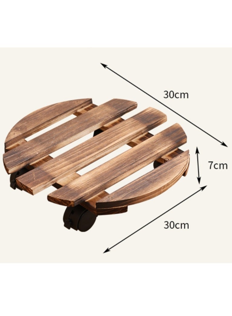 Generic Plant Stand Outdoor Plant Caddy with Wheels 12in Rolling Plant Stand with Wheels Planter Caddy Flower Cart Plant Dolly for Heavy Duty Large Plants Plant Rollers (2 PCS of 1 PACK )  - Image 3