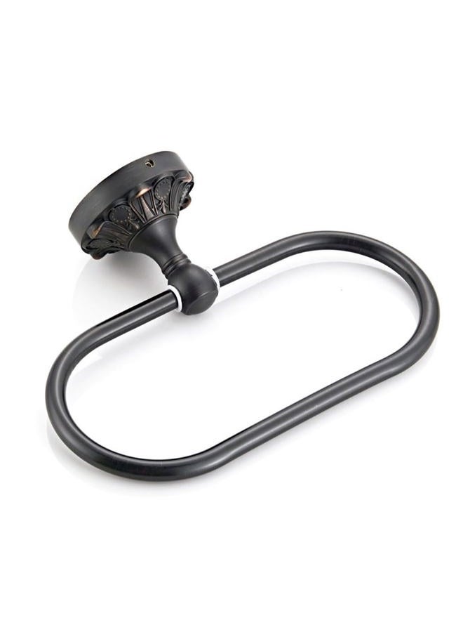 Celbon Antique Oval Towel Ring Holder Brass Material Towel Ring for Towel Storage Wall Mounted Towel Hanger Rack for Bathroom Toilet (Black) - Image 5