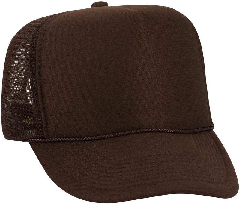OTTO Polyester Foam Front 5 Panel High Crown Mesh Back Trucker Hat - Image 1