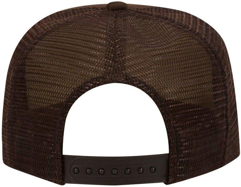 OTTO Polyester Foam Front 5 Panel High Crown Mesh Back Trucker Hat - Image 2