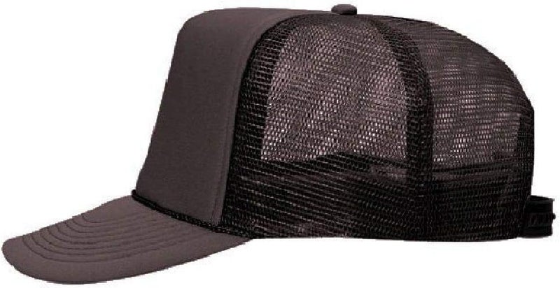 OTTO Polyester Foam Front 5 Panel High Crown Mesh Back Trucker Hat - Image 5