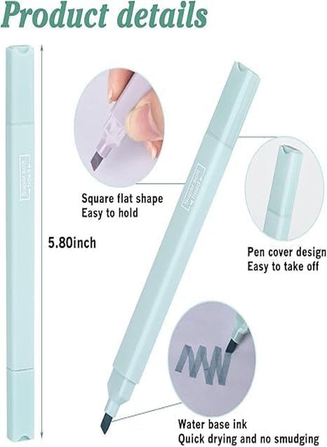 FLIZZOW 12Pcs Aesthetic Cute Highlighters, Bible Pastel markers and Pens, No-Bleed School Supplies and Office Journal DIY Home (Two Side Highlighters Pen) birthday return gifts for kids - Image 3