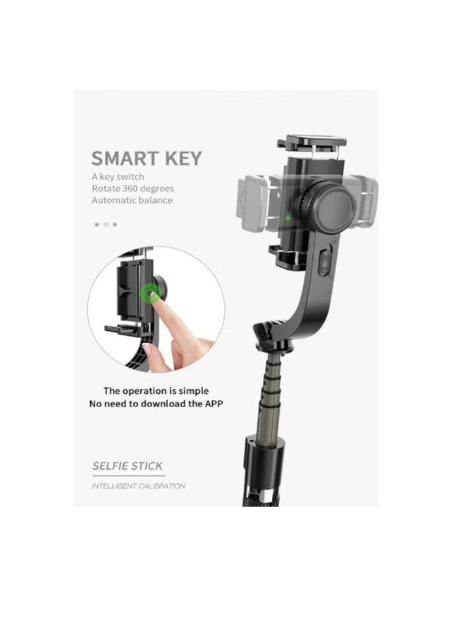 Generic - Detrend Gimbal Stabilizer L08 Anti Shake 3 N 1 Tripod Selfie Stick With Bluetooth Black - Image 1