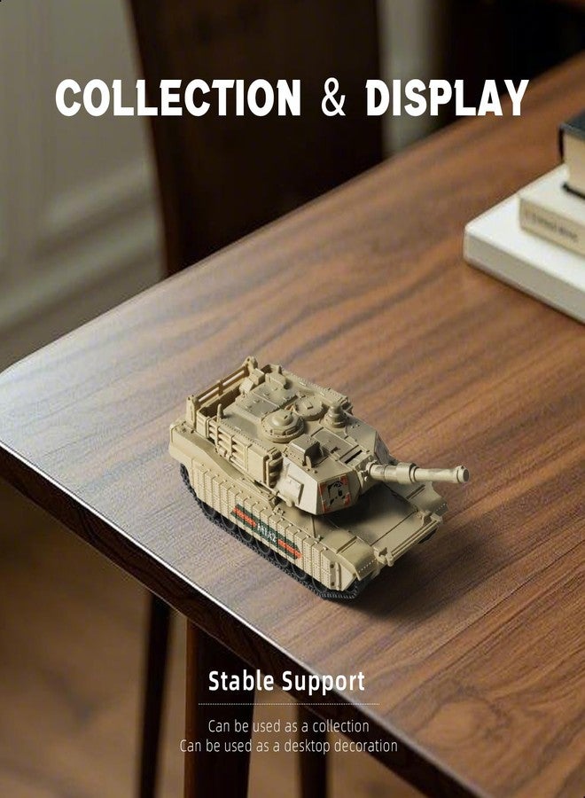SEBUNAS 1/72 Scale M1A2 Military Tank Quick Build Model Kits United States Armored Vehicle M1A2 Main Battle Tank Building Model Gift for Kids (9PCS) - Image 5