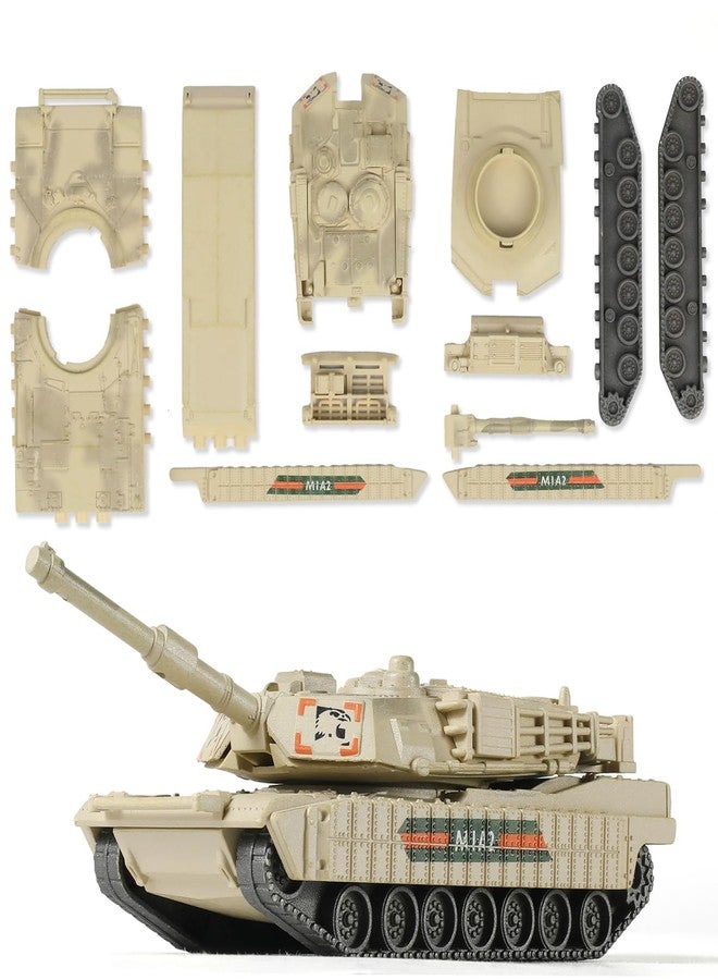 SEBUNAS 1/72 Scale M1A2 Military Tank Quick Build Model Kits United States Armored Vehicle M1A2 Main Battle Tank Building Model Gift for Kids (9PCS) - Image 1