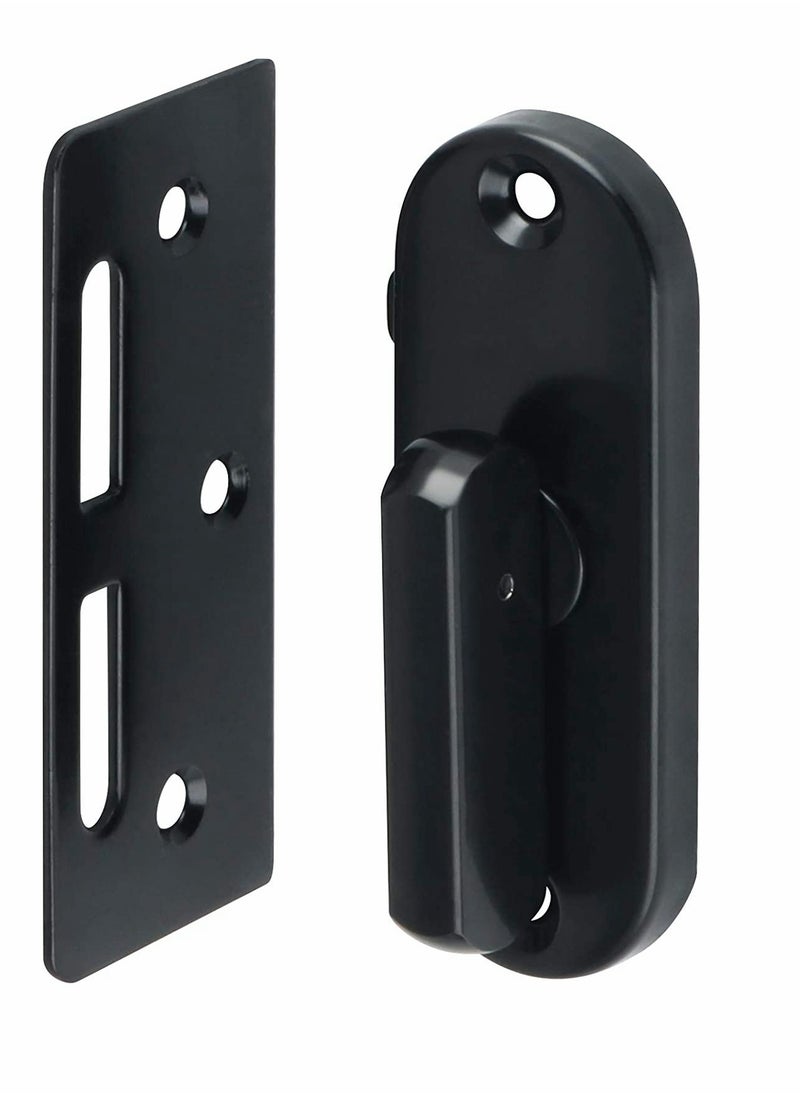 KASTWAVE - Stainless Steel Lock, Catch Gate Latches, Heavy Duty Bolt Latch Buckles, for Kitchen Bathroom Moving Sliding Door Windows Bran Doors, Black Finish - Image 1