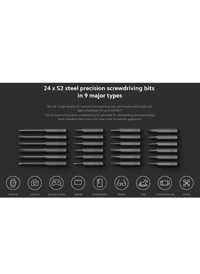 Xiaomi - Xiaomi Electric Precision Rechargeable Screwdriver | 2 Speed Adjustable Torque | 24 Screwdriving Kit-Magnetic Container | Handheld S2 Steel Screwdriver - Image 1