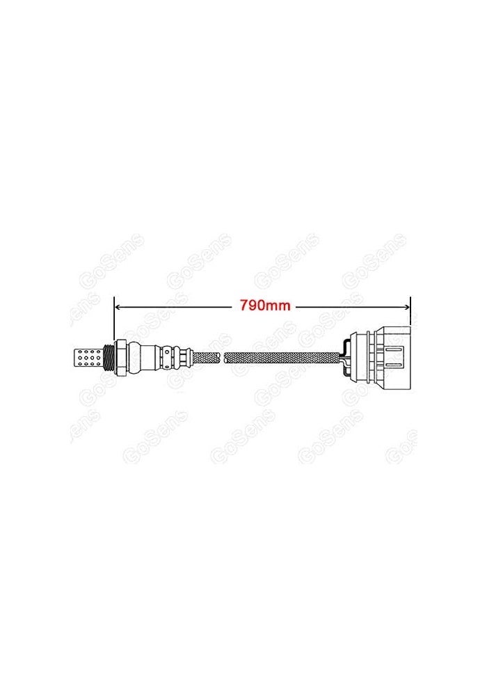 GoSens 066 Oxygen Sensor for SAAB and Subaru, OE# 22641AA042, 2002-2005, Front O2 Sensor, 790mm Length - Image 5