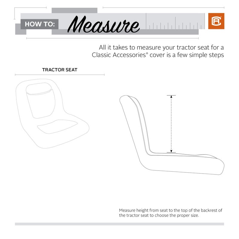 Classic Accessories Deluxe Tractor Seat Cover, Fits Seats 12.5" - 14" H, Medium - Image 2