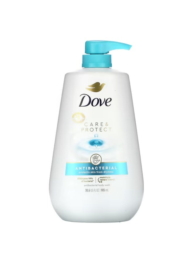 دوف، العناية والحماية، غسول الجسم المضاد للبكتيريا، 30.6 أونصة سائلة (905 مل)