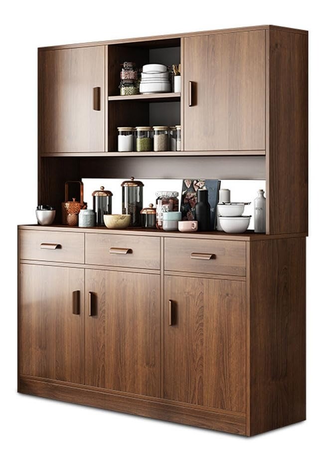 keke Modern Wooden Kitchen Cabinet with Door and multifunctional walnut Color 120cm - Image 1