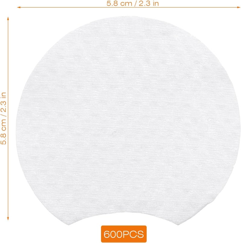 600 Pcs Half-Crescent Makeup Remover Pads Thick Non-Woven Facial Cleansing Pads for Wet and Dry Use for Women - Image 2