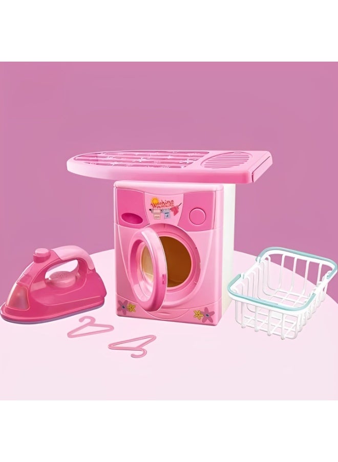 Laundry Toy Set for kids - Washing Machine, Iron and Basket - Image 3