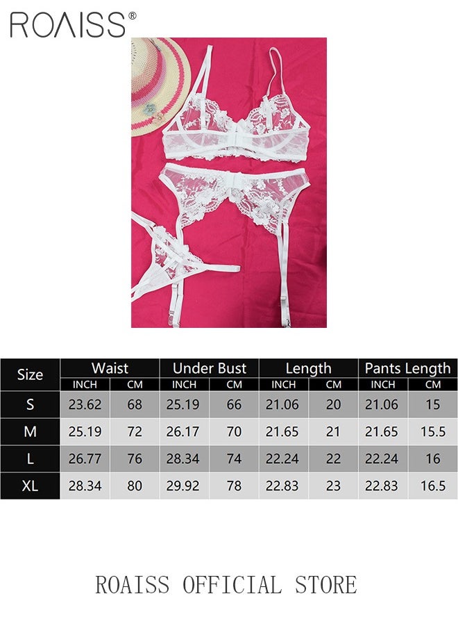 3 Piece Women's Lace Splicing Underwear Exquisite Embroidery Bra Adjustable Shoulder Strap  Underwear Set (Bra+Thong+Garter) - pzsku/ZB9C5DD6E0BF30B16E7DDZ/45/_/1729306803/c42a5e8d-1dfe-4c1b-9434-1d25ebf1f884