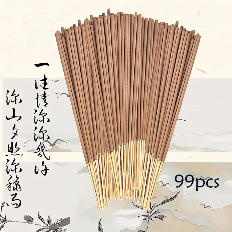 59 Pieces Sandalwood Fragrance Notes Incense Sticks Family Pack For Home Study And Tea Room - Image 2