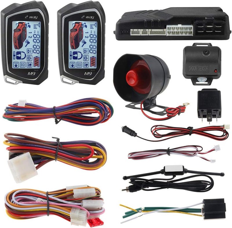 SOOMJ EASYGUARD 2 Way Car Alarm System EC201-M9 with 1.73 Inch LCD Display and Remote Starter - Image 1