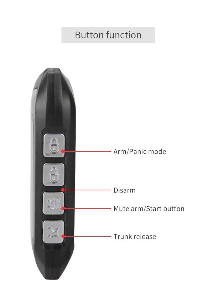 SOOMJ EASYGUARD 2 Way Car Alarm System EC201-M9 with 1.73 Inch LCD Display and Remote Starter - Image 2