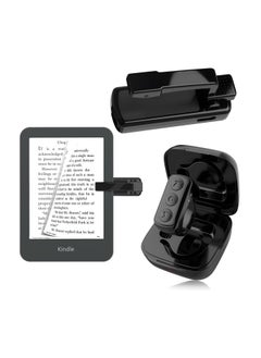 GUDOO حلقة دوارة للصفحة بجهاز التحكم عن بعد لجهاز Kindle Paperwhite/Oasis، وحدة تحكم للقارئ الإلكتروني بلوتوث، حلقة TikTok، مصراع الكاميرا - أسود  - Image 1