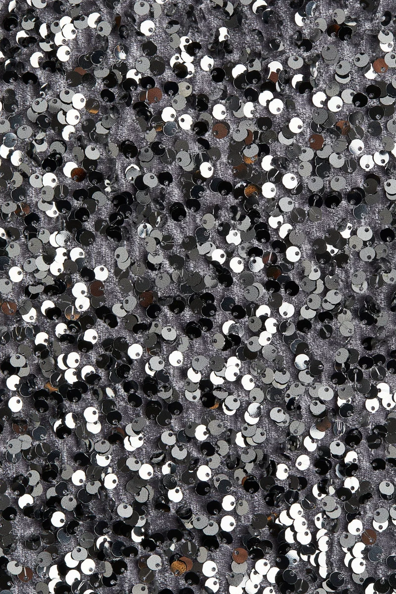 H&M Sequined Deep-Back Dress