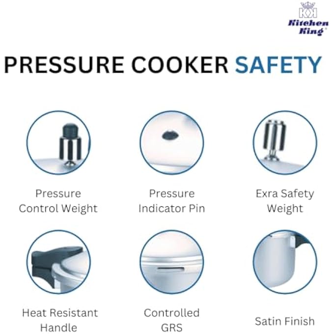 Kitchen King Kk Twisto Pressure Cooker Easy Opening With Resistant Bridge Enhanced Safety Heat Resistant Handle Fda Approved Ideal For Healthy Cooking - Image 2