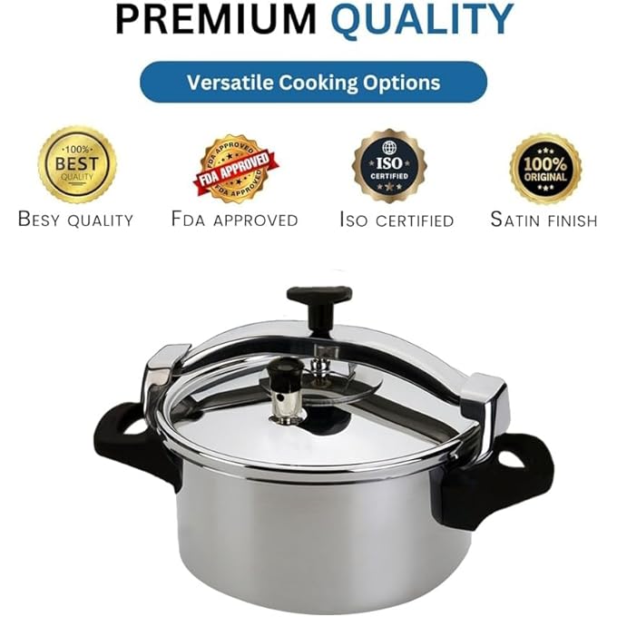 Kitchen King Kk Twisto Pressure Cooker Easy Opening With Resistant Bridge Enhanced Safety Heat Resistant Handle Fda Approved Ideal For Healthy Cooking - Image 3