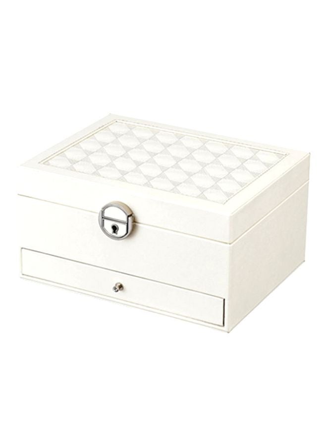 docooler Multi-Layer Jewelry Organizer Box White/Pink - Image 2