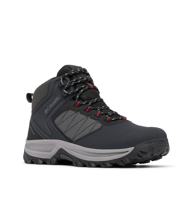 Columbia Mens Transverse Waterproof Hiking Boot BlackMountain Red 85 Wide