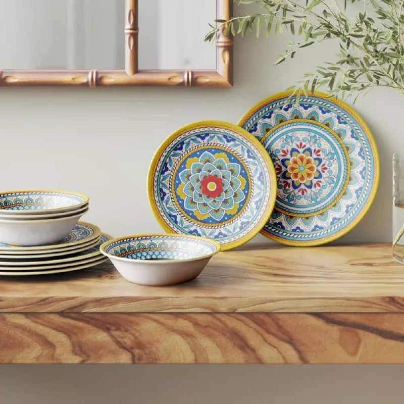 Certified International 28180 Portofino 1 pc Dinner Plate Melamine Heavy Weight 450 Grams 11inch Diameter - Image 4