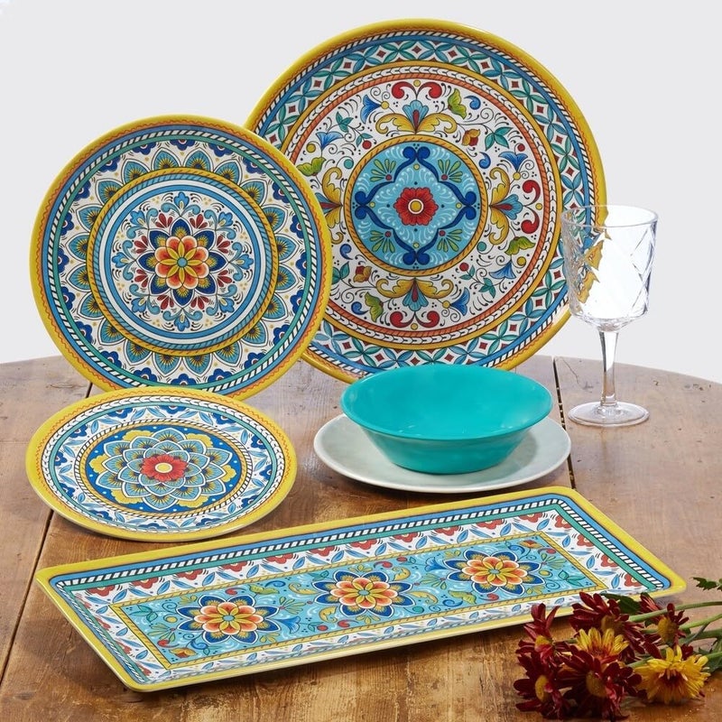 Certified International 28180 Portofino 1 pc Dinner Plate Melamine Heavy Weight 450 Grams 11inch Diameter - Image 3