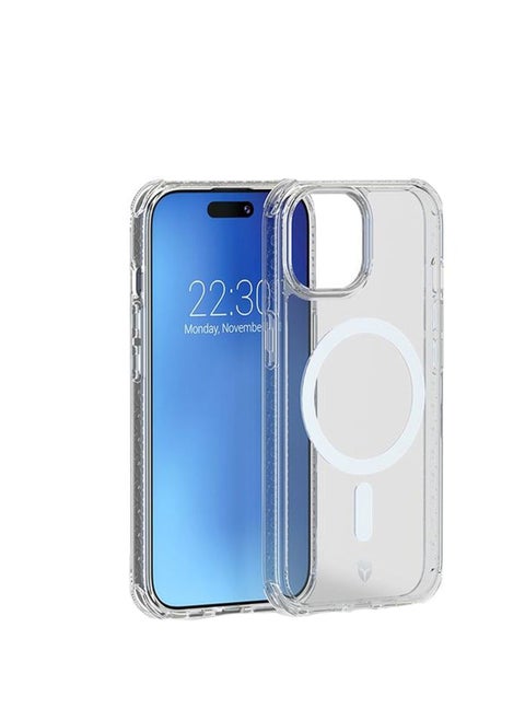 FORCE CASE AIR IPHONE 15 REINFORCED CASE MAGSAFE COMPATIBLE TRANSPARENT - LIFETIME GUARANTE