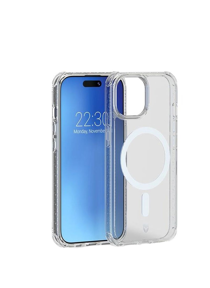 FORCE - FORCE CASE AIR IPHONE 15 REINFORCED CASE MAGSAFE COMPATIBLE TRANSPARENT - LIFETIME GUARANTE - Image 1